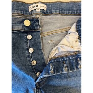 RE/DONE Originals High Rise Straight Leg‎ Button Fly Blue Jeans Size 28